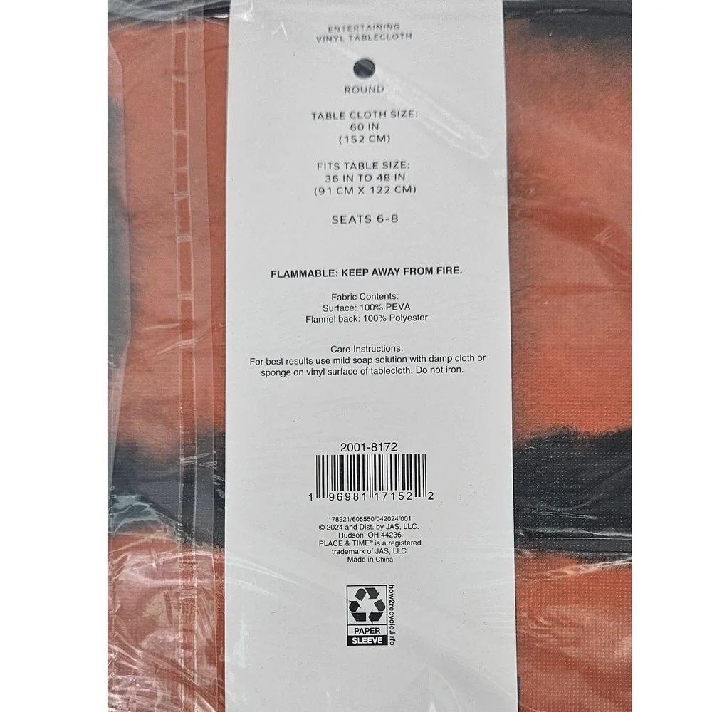 NOS‎ 3 Halloween Party Tableclothes Vinyl 2 round 1 lg oval skeletons pumpkins